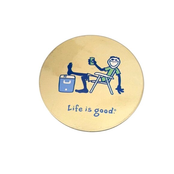 Life Is Good Cork-Backed Drink Coasters - Picture 4 of 11